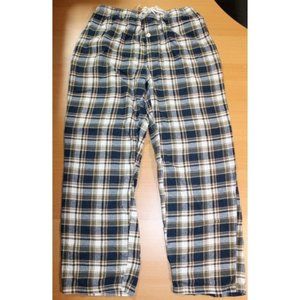 Men DOCKERS Flannel Plaid Sleep Drawstring Bottom Pants Medium 32-34 100% cotton